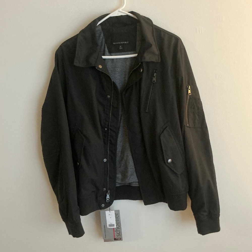 Modern Flight Bomber Jacket-Black